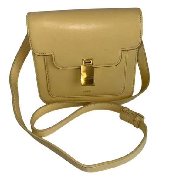 JW PEI Handbags - JW PEI Butter Yellow Structured Mini Shoulder Bag with Gold Tone Hardware
